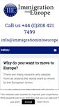 Mobile Screenshot of immigrationintoeurope.com