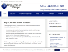 Tablet Screenshot of immigrationintoeurope.com